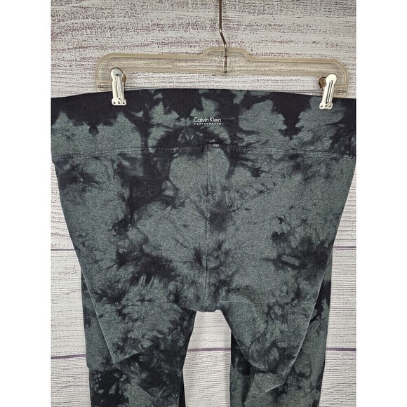 Calvin Klein Performance Tie Dye Mid-Rise Leggings Green and Black Size 1X - Picture 3 of 7